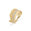 Ring, Leaves Pavé medium 18 k gult gull 0,28 ct TW.VS.