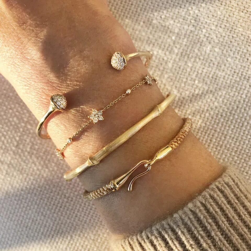Armring, Nature Bangle gult gull