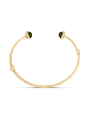 Armring, Nature Bangle Grønn Turmalin gult gull