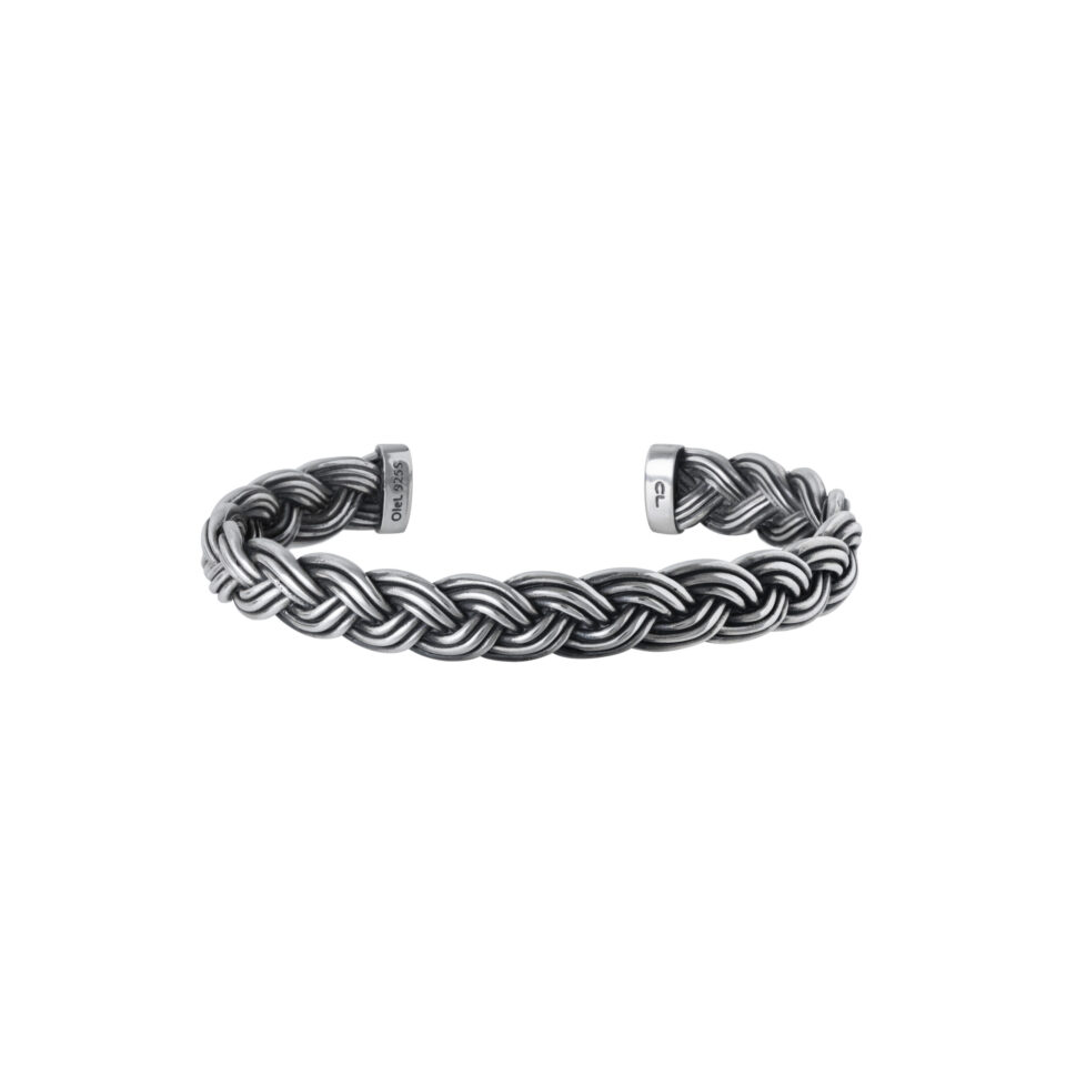 Armring, Michel flettet liten oksidert sølv