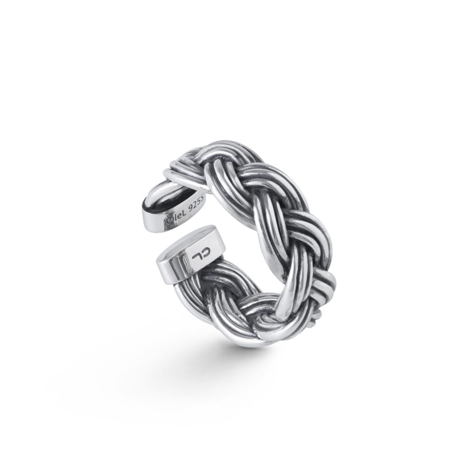 Ring, Michel flettet oksidert sølv