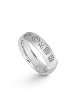 Ring, Julius med stempel sølv