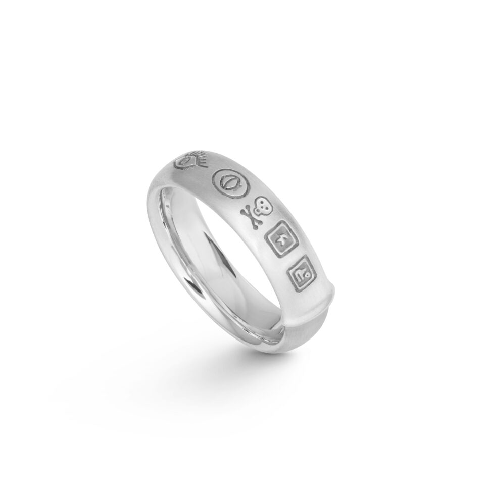Ring, Julius med stempel sølv