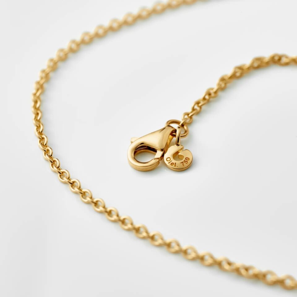 Kjede, Design Collier 80-50 cm gult gull