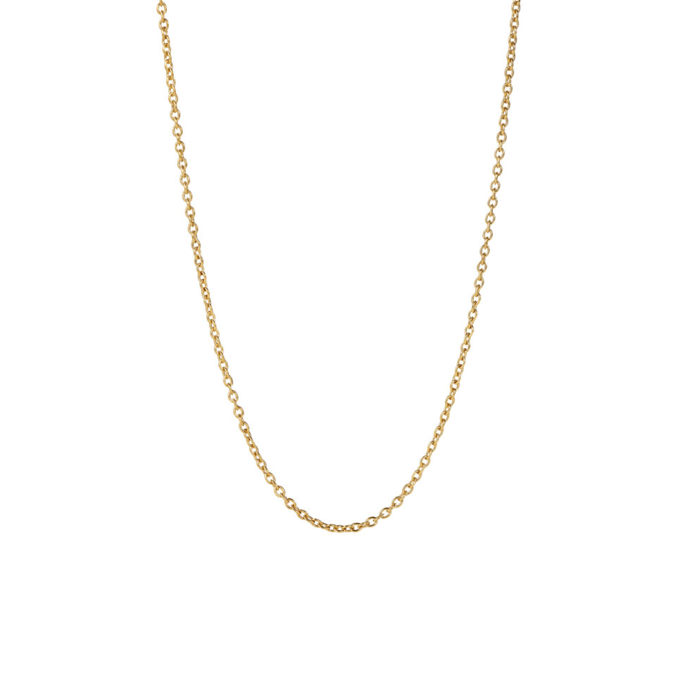 Kjede, Design Collier 45-42-40 cm gult gull