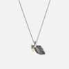 Kjede, Design Collier 40-38-36 cm oksidert sølv