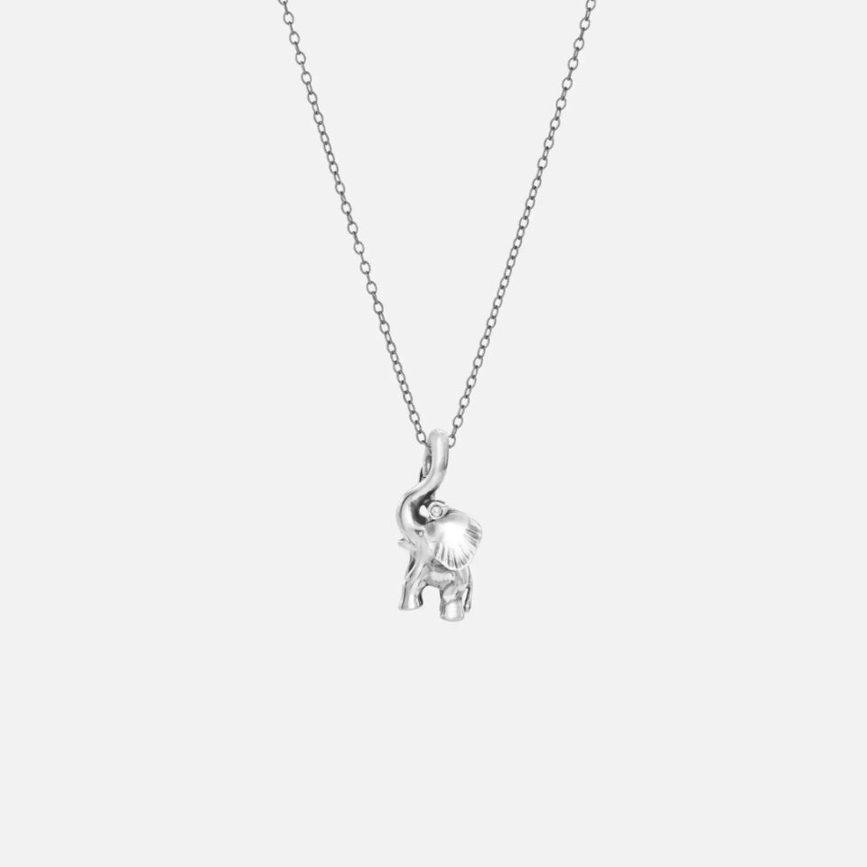 Kjede, Lotus Collier anker tynt 80 / 90 cm oksidert sølv