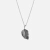 Kjede, Lotus Collier anker tynt 80 / 90 cm oksidert sølv