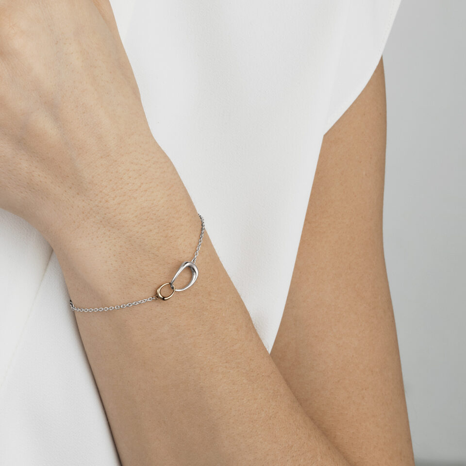 GEORG JENSEN - ARMBÅND, OFFSPRING ROSÉGULL OG SØLV - STYLING