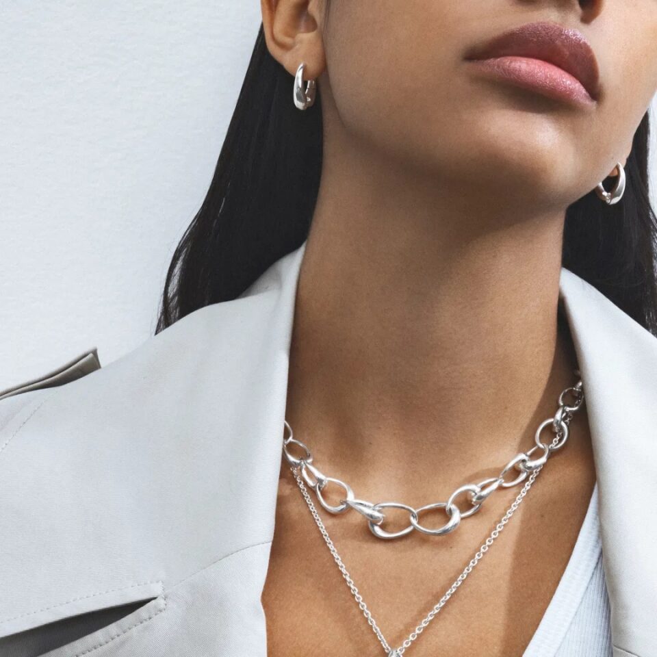 GEORG JENSEN - HALSKJEDE, OFFSPRING LINK SØLV - STYLING