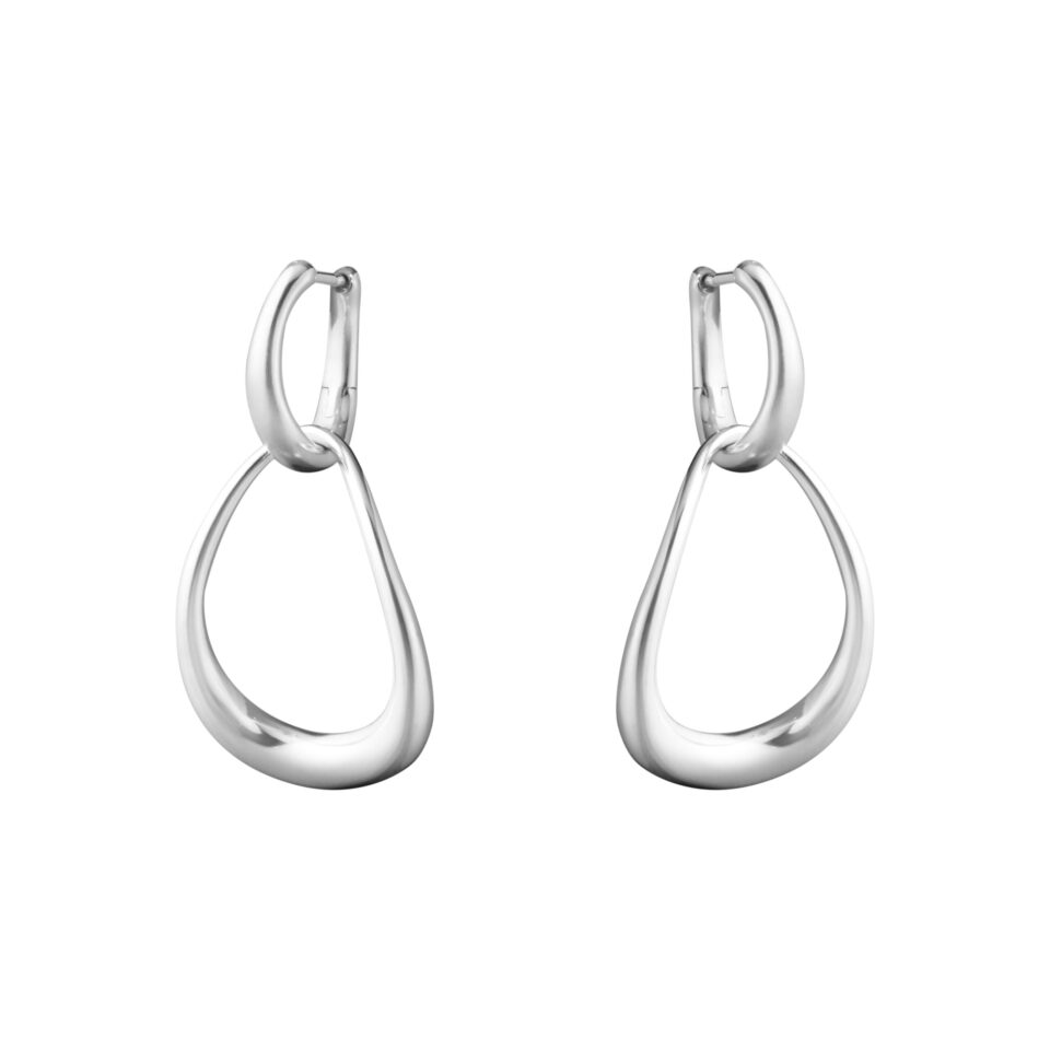 GEORG JENSEN - ØREDOBBER, OFFSPRING ØRERINGER MED VEDHENG SØLV