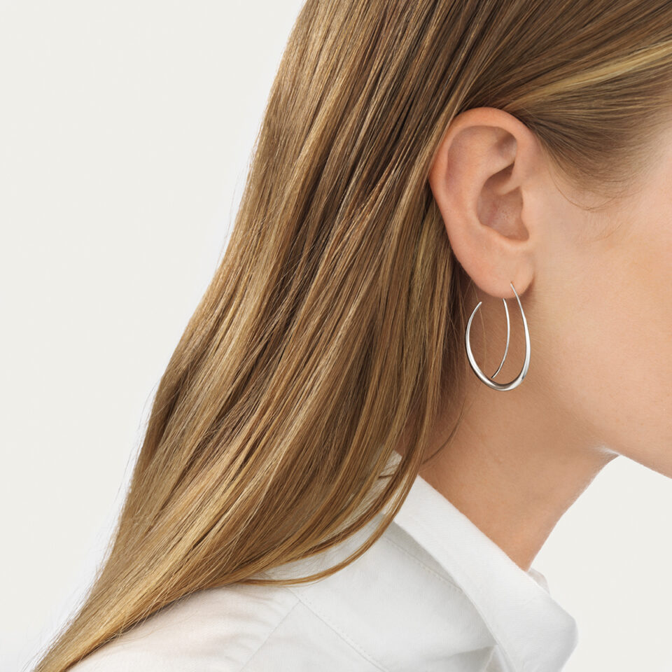 GEORG JENSEN - ØREDOBBER, OFFSPRING ØRERINGER STORE SØLV - STYLING