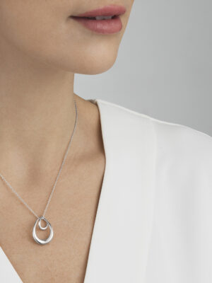 GEORG JENSEN - HALSKJEDE, OFFSPRING ANHENG STOR SØLV - STYLING