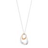 GEORG JENSEN - HALSKJEDE, OFFSPRING ANHENG STOR ROSÉGULL OG SØLV