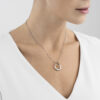 GEORG JENSEN - HALSKJEDE, OFFSPRING ANHENG STOR ROSÉGULL OG SØLV - STYLING
