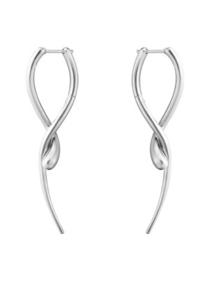 GEORG JENSEN - ØREDOBBER, MERCY TWIST ØRERINGER LANGE SØLV