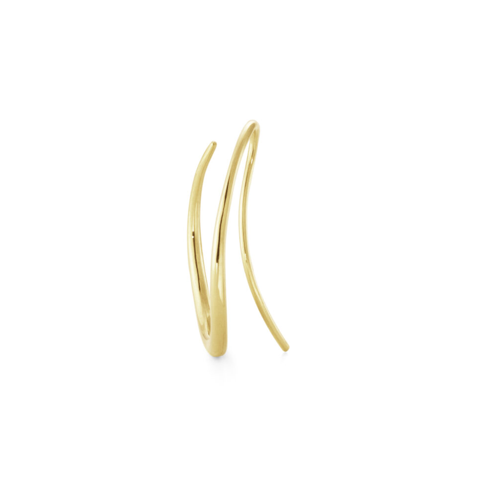 GEORG JENSEN - ØREDOBBER, OFFSPRING ØRERINGER GULT GULL - DETALJER