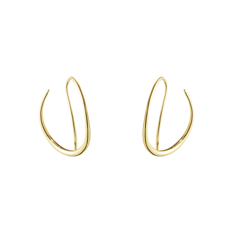 GEORG JENSEN - ØREDOBBER, OFFSPRING ØRERINGER GULT GULL