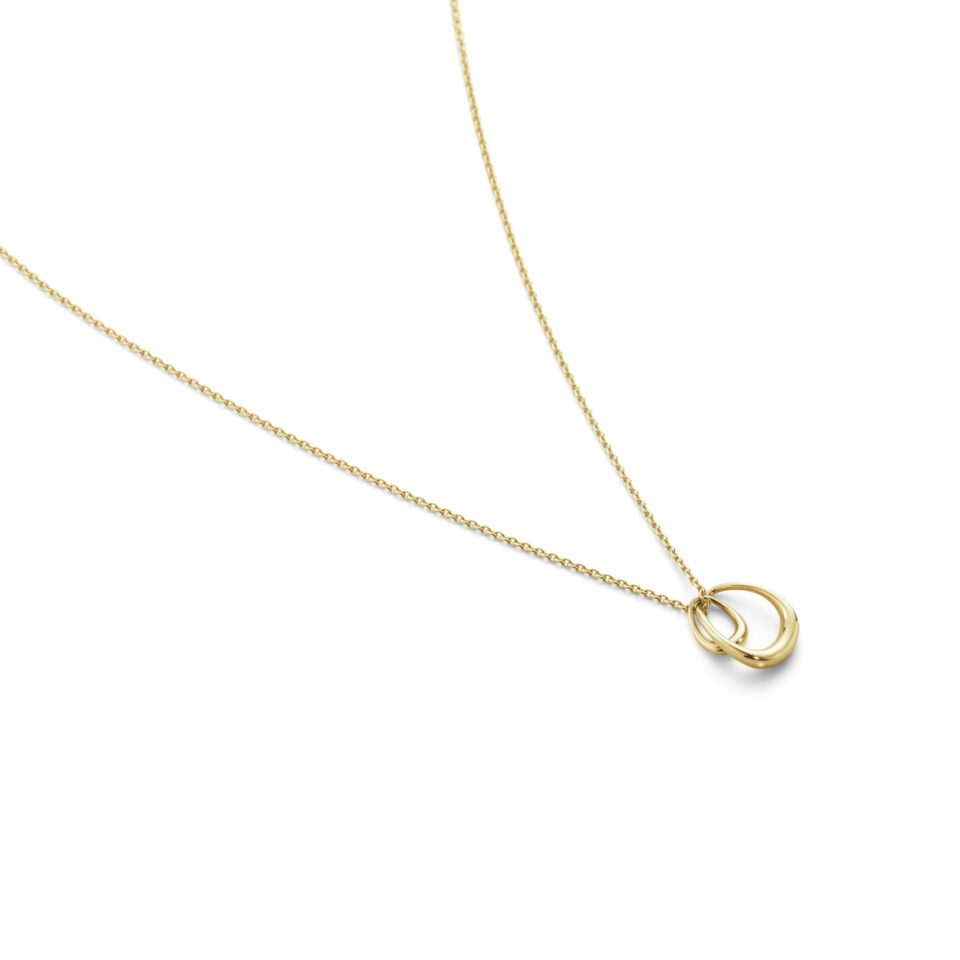 GEORG JENSEN - HALSKJEDE, OFFSPRING ANHENG LITEN GULT GULL - DETALJER