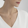 GEORG JENSEN - HALSKJEDE, OFFSPRING ANHENG LITEN GULT GULL - STYLING