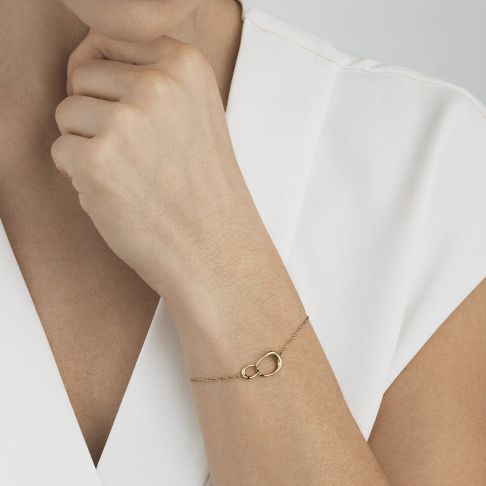 GEORG JENSEN - ARMBÅND, OFFSPRING GULT GULL - STYLING