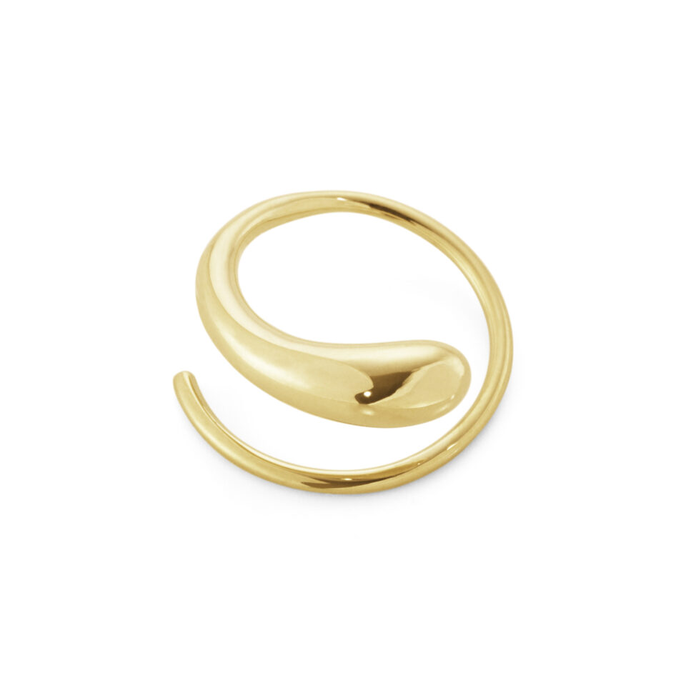 GEORG JENSEN - ØREDOBBER, MERCY SWIRL SPIRAL GULT GULL - DETALJER