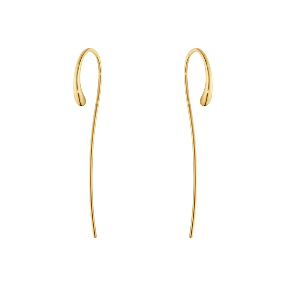 GEORG JENSEN - ØREDOBBER, MERCY MODERN SLIM GULT GULL