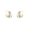 GEORG JENSEN - ØREDOBBER, CURVE SMÅ ØRERINGER GULT GULL OG SØLV