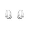 GEORG JENSEN - ØREDOBBER, CURVE MEDIUM ØRERINGER SØLV