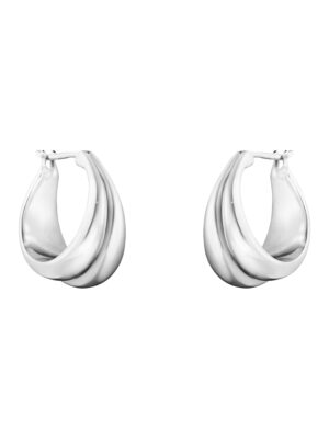 GEORG JENSEN - ØREDOBBER, CURVE MEDIUM ØRERINGER SØLV