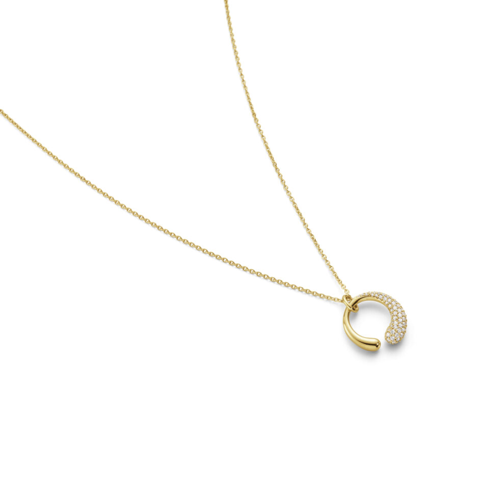 GEORG JENSEN - HALSKJEDE, MERCY ANHENG PAVÉ 0,33 CT. GULT GULL - DETALJER