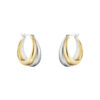 GEORG JENSEN - ØREDOBBER, CURVE MEDIUM ØRERINGER GULT GULL OG SØLV