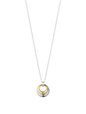 GEORG JENSEN - HALSKJEDE, CURVE ANHENG GULT GULL OG SØLV