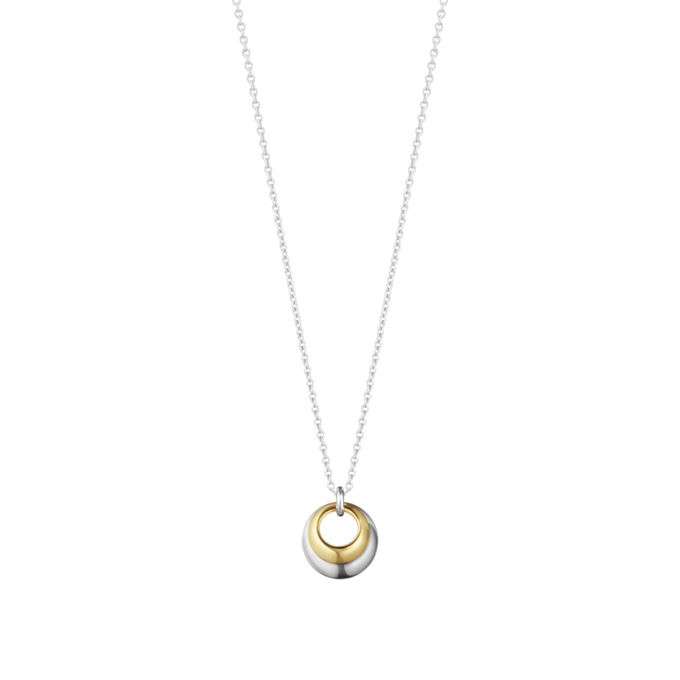 GEORG JENSEN - HALSKJEDE, CURVE ANHENG GULT GULL OG SØLV