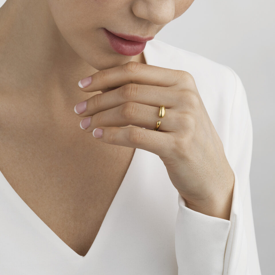 GEORG JENSEN - RING, MERCY MINI GULT GULL - STYLING