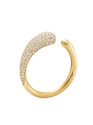 GEORG JENSEN - RING, MERCY MINI PAVÉ 0,53 CT. GULT GULL