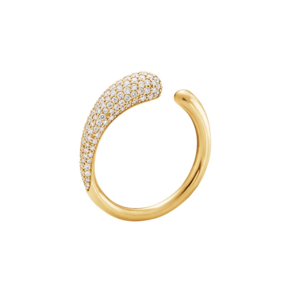 GEORG JENSEN - RING, MERCY MINI PAVÉ 0,53 CT. GULT GULL