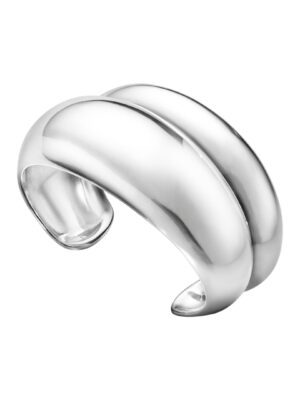 GEORG JENSEN - ARMRING, CURVE BANGLE MEDIUM SØLV