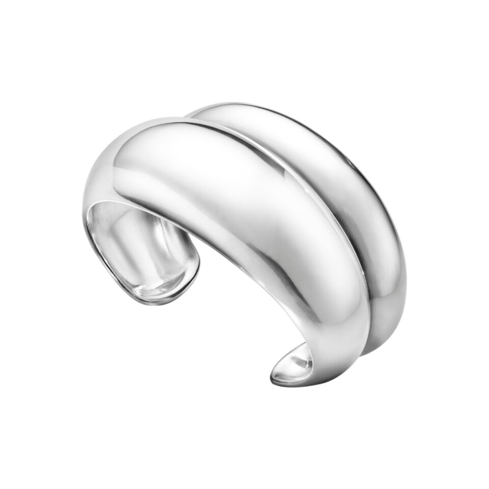 GEORG JENSEN - ARMRING, CURVE BANGLE MEDIUM SØLV