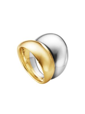 GEORG JENSEN - RING, CURVE GULT GULL OG SØLV