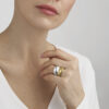 GEORG JENSEN - RING, CURVE GULT GULL OG SØLV - STYLING