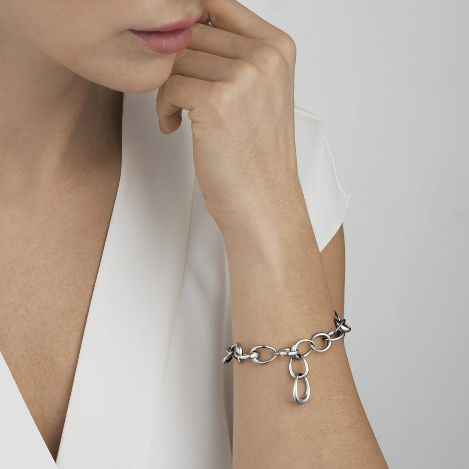 GEORG JENSEN - ARMBÅND, OFFSPRING LINK SØLV - STYLING
