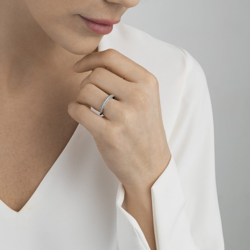 20000135 GEORG JENSEN - RING, OFFSPRING PAVÉ 0,29 CT. SØLV - STYLING