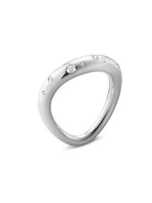 GEORG JENSEN - RING, OFFSPRING MED DIAMANTER 0,14 CT. SØLV