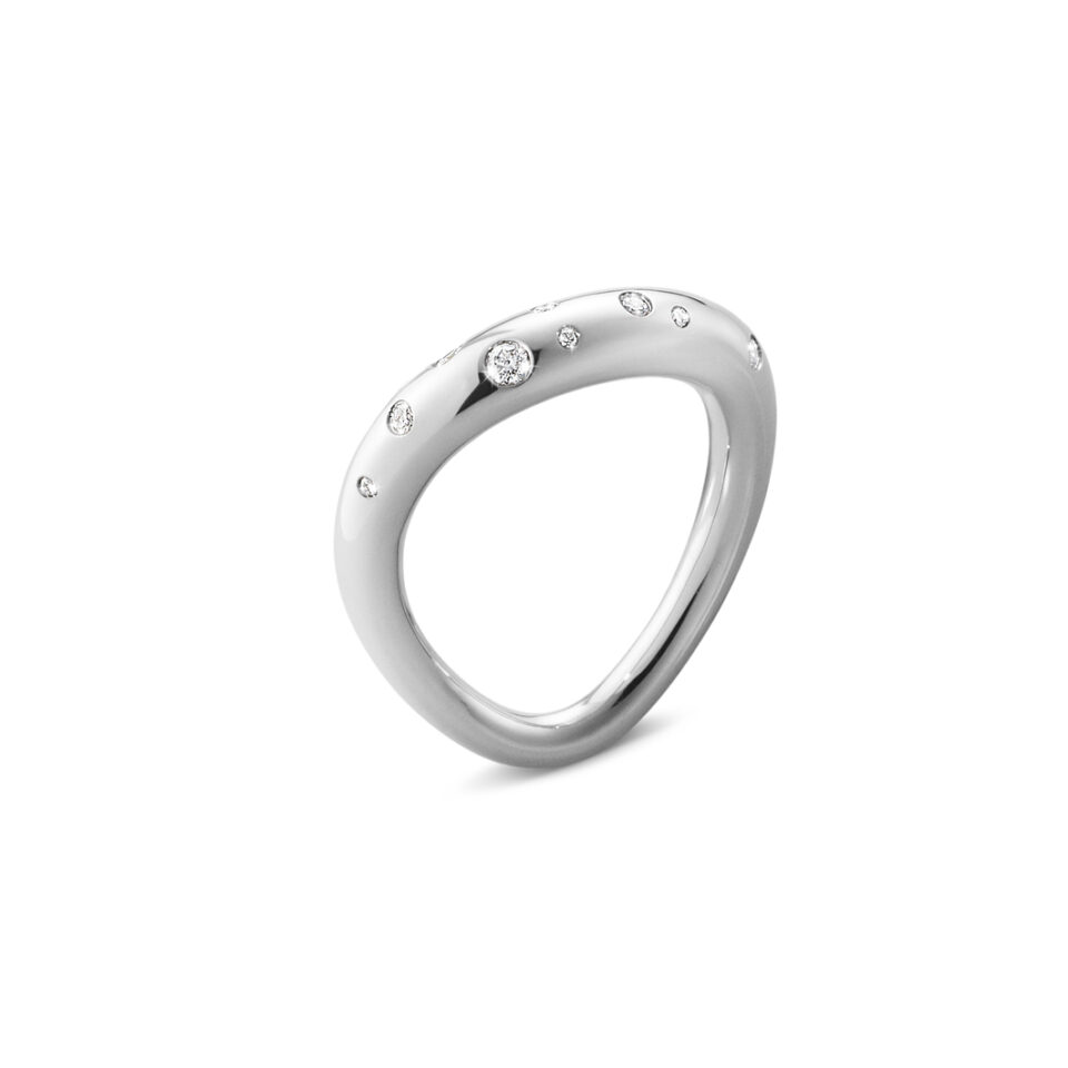 GEORG JENSEN - RING, OFFSPRING MED DIAMANTER 0,14 CT. SØLV