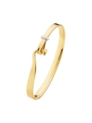 GEORG JENSEN - ARMRING, TORUN BANGLE GULT GULL MED DIAMANTER 0,08 CT. GULT GULL