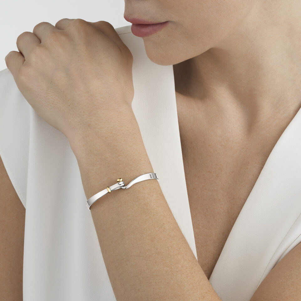 GEORG JENSEN - ARMRING, TORUN BANGLE GULT GULL OG SØLV - STYLING HENNE