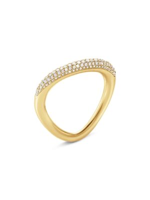 GEORG JENSEN - RING, OFFSPRING PAVÉ 0,35 CT. GULT GULL