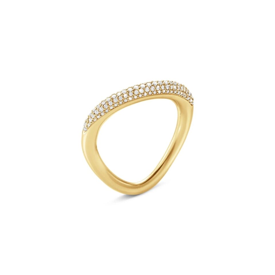 GEORG JENSEN - RING, OFFSPRING PAVÉ 0,35 CT. GULT GULL