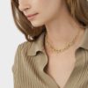 GEORG JENSEN - HALSKJEDE, OFFSPRING LINK GULT GULL - STYLING